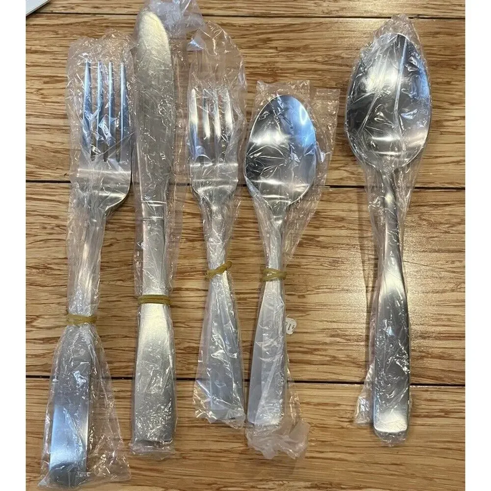 Set of 10 Pieces Cambridge Stainless Steel Madison Satin Handle Flatware